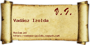 Vadász Izolda névjegykártya